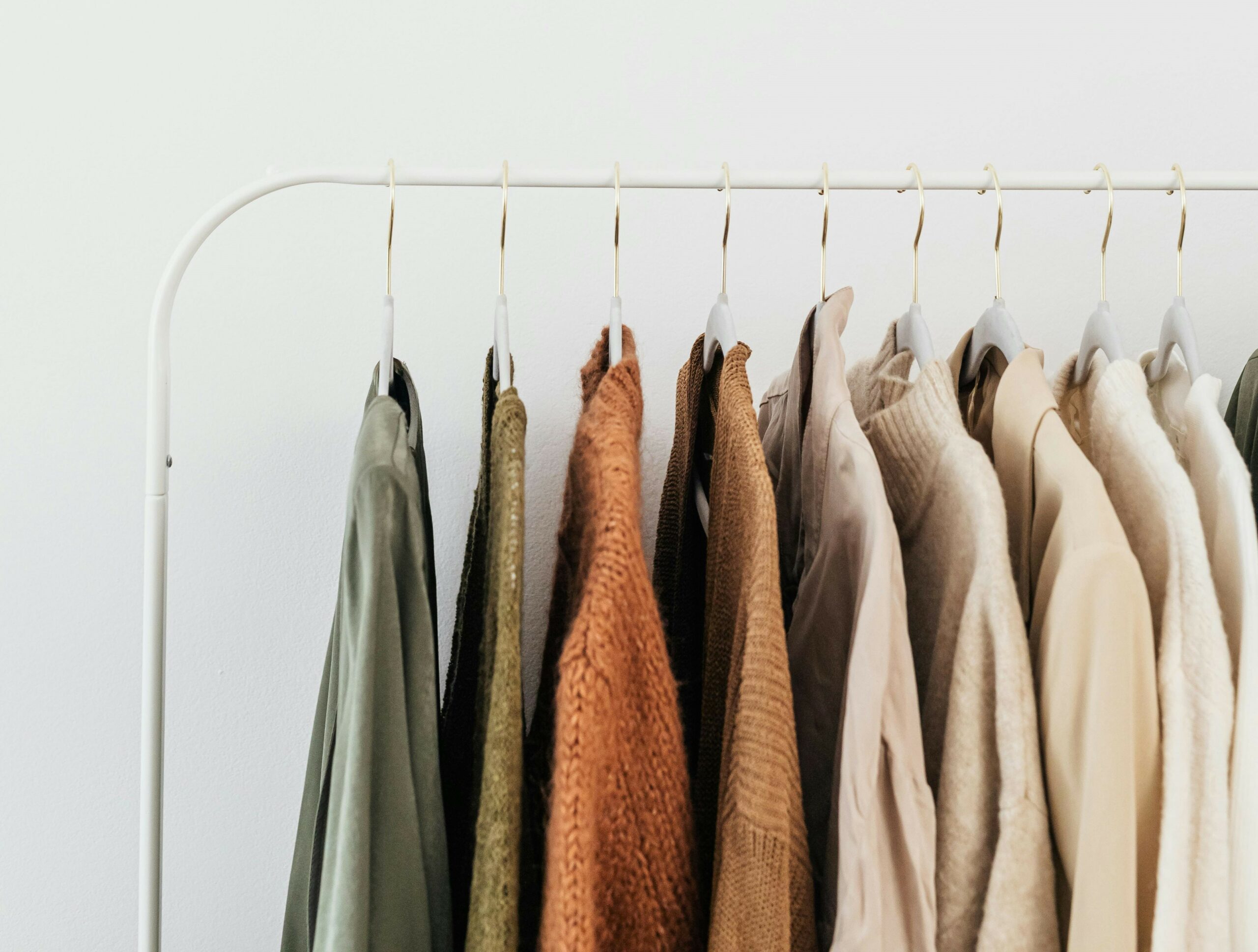 Clothing on a rack